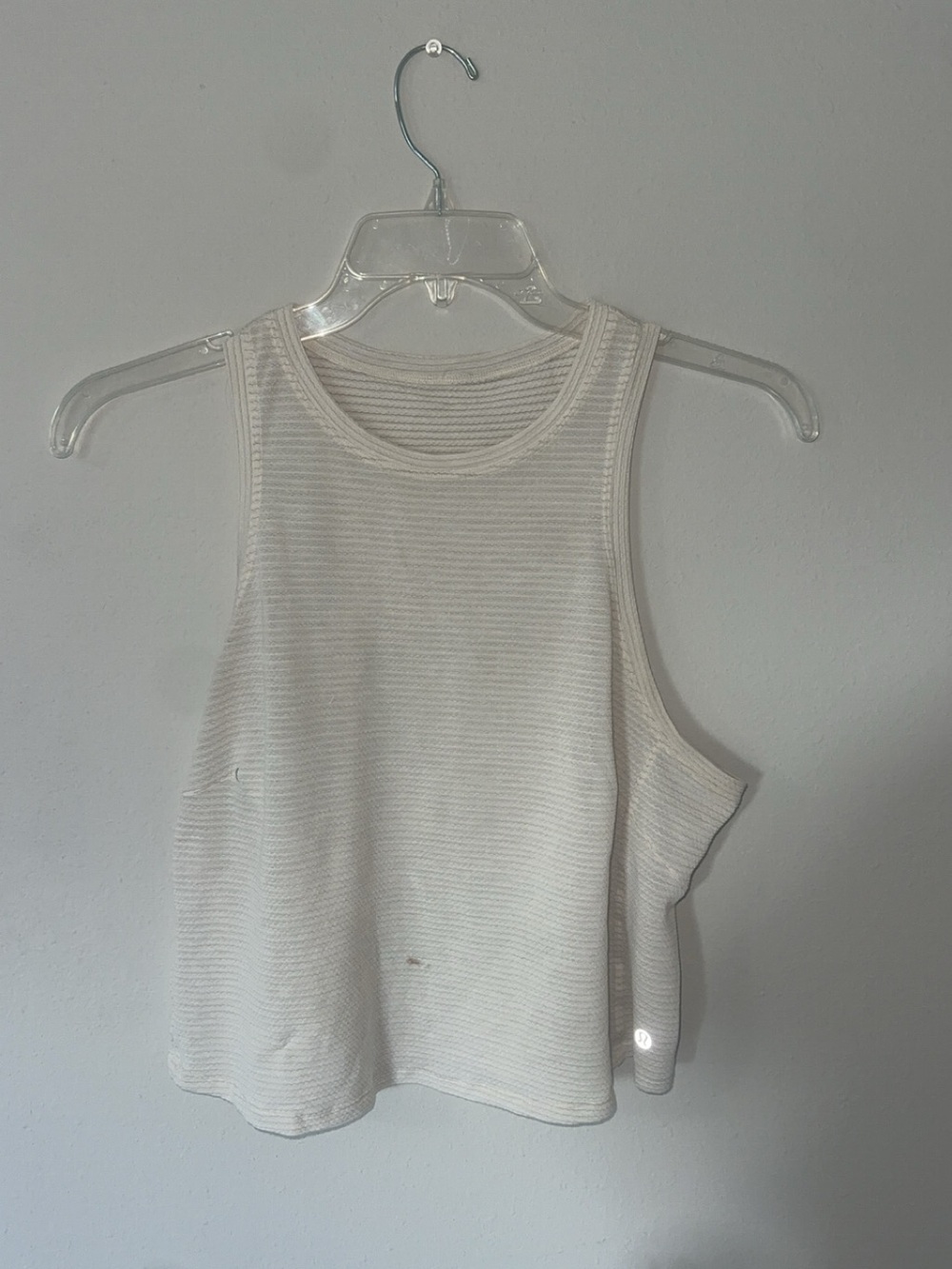 lululemon athletica Cream Ribbed Tank Top